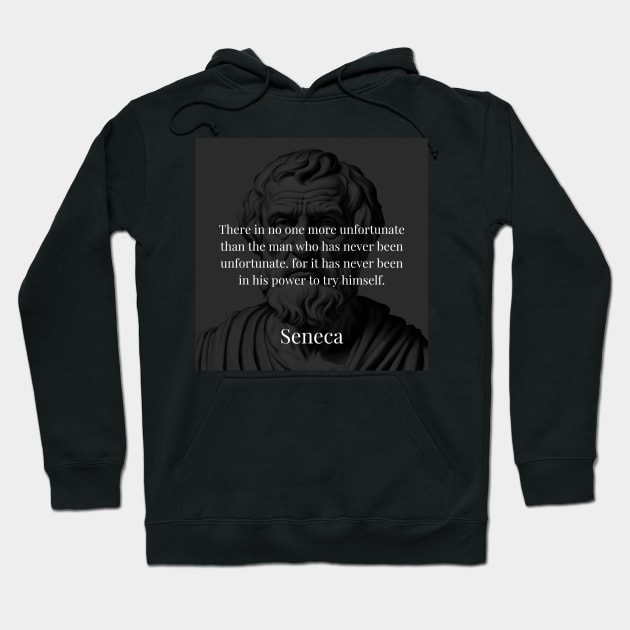 Seneca's Paradox: Misfortune as a Crucible for Self-Discovery Hoodie by Dose of Philosophy